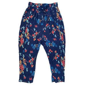 Sea New York Blue Floral Harem Pants 4 Boho Cottagecore Art